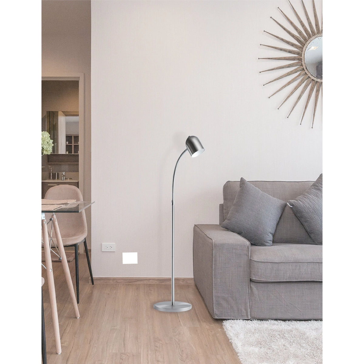 Dainolite - Reading LED Floor Lamp - 123LEDF-BK | Montreal Lighting & Hardware