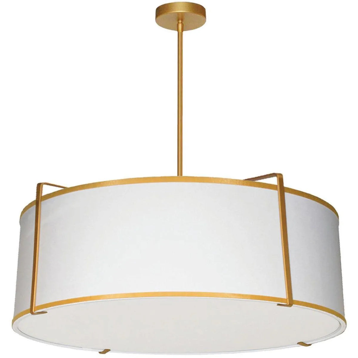 Dainolite - Trapazoid Pendant - TRA-244P-GLD-WH | Montreal Lighting & Hardware