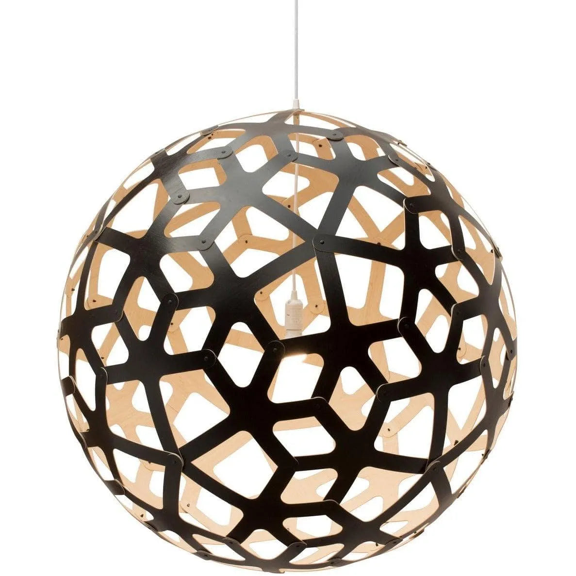 David Trubridge - Coral 800 Pendant - COR-0800-BLK-BLK | Montreal Lighting & Hardware