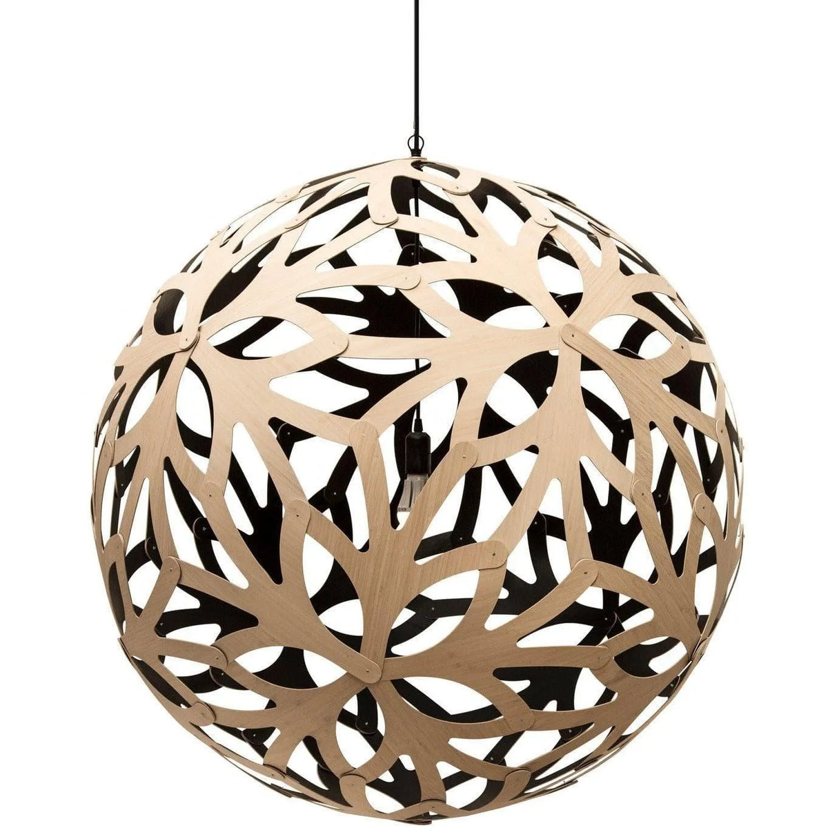 David Trubridge - Floral 1600 Pendant - FLO-1600-BLK-BLK | Montreal Lighting & Hardware