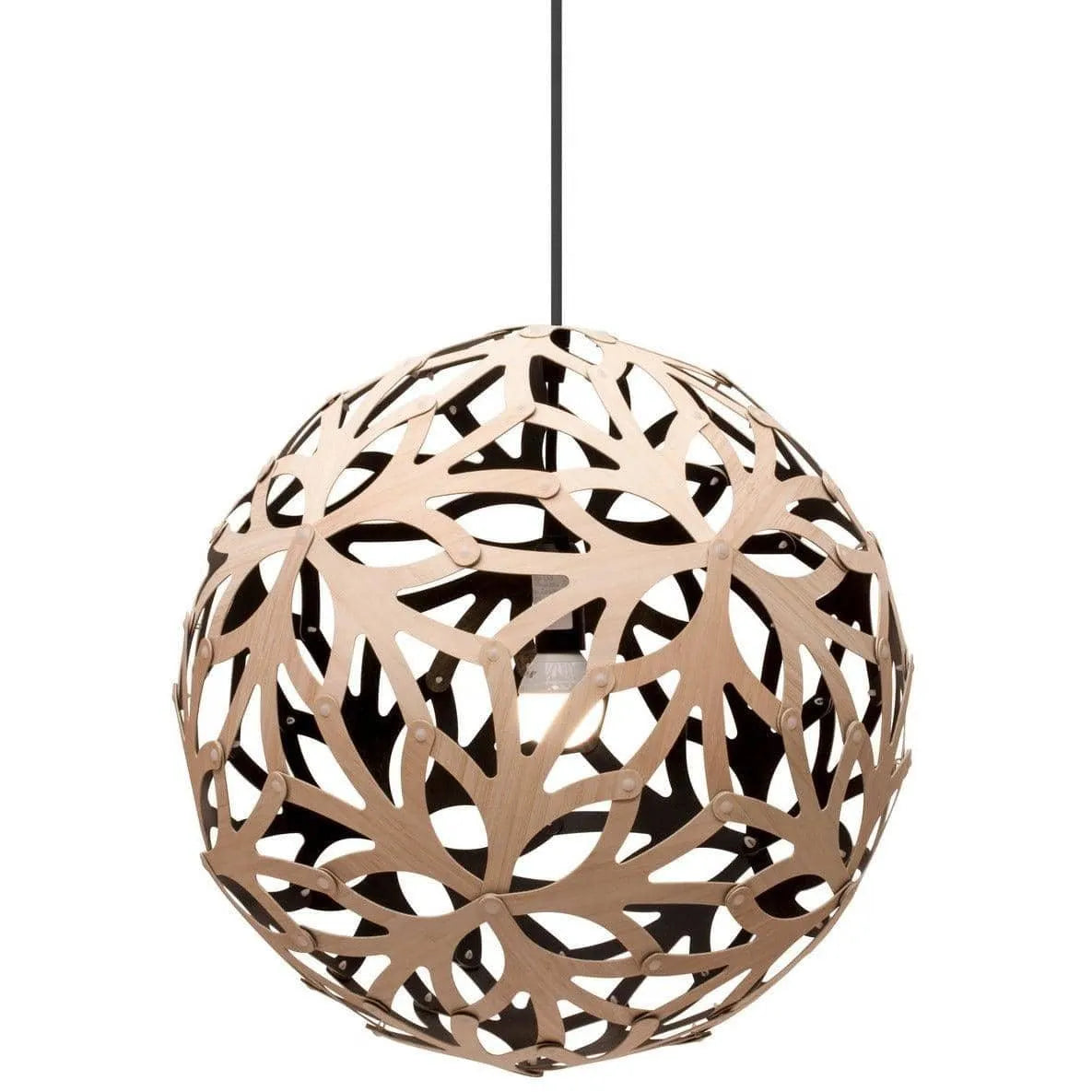 David Trubridge - Floral 400 Pendant - FLO-0400-BLK-BLK | Montreal Lighting & Hardware