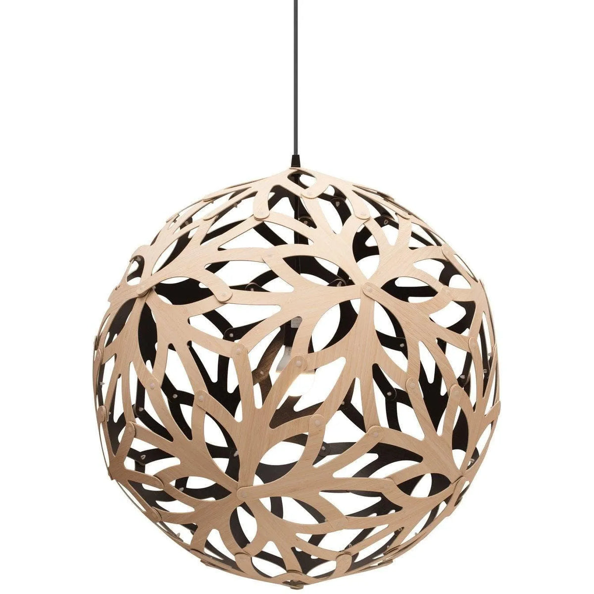 David Trubridge - Floral 600 Pendant - FLO-0600-BLK-BLK | Montreal Lighting & Hardware