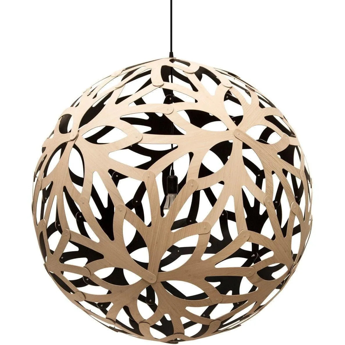 David Trubridge - Floral 800 Pendant - FLO-0800-BLK-BLK | Montreal Lighting & Hardware