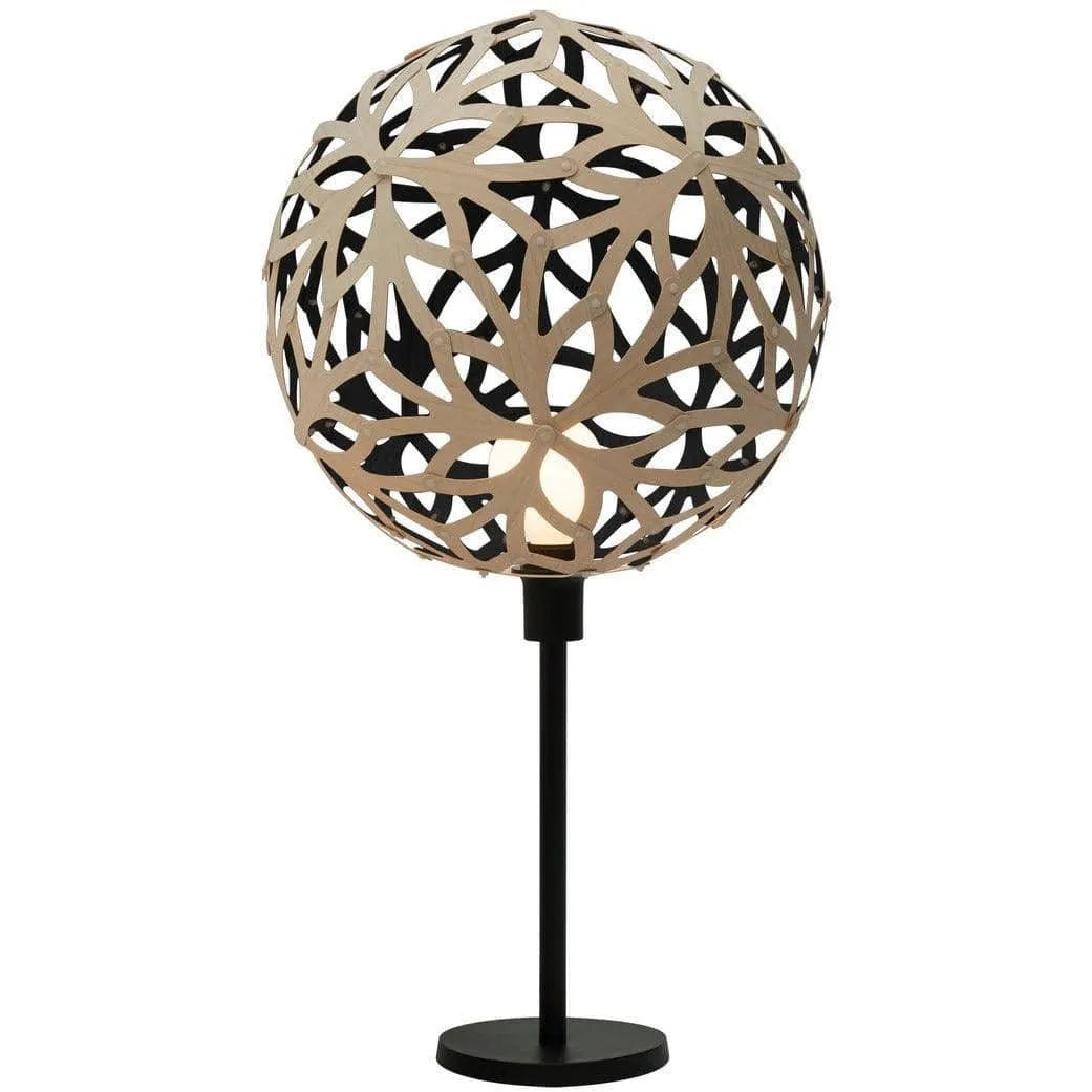 David Trubridge - Floral Table Lamp - FLO-TABL-BLK-BLK | Montreal Lighting & Hardware