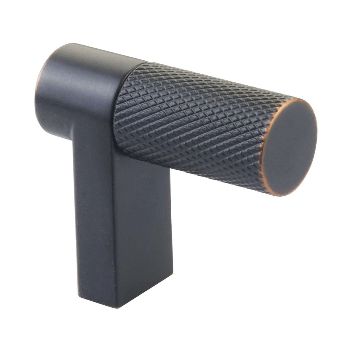 Emtek - Emtek Select Bar Cabinet Finger Pull Knurled Bar - 86658.RECUS10B.KNUS10B | Montreal Lighting & Hardware