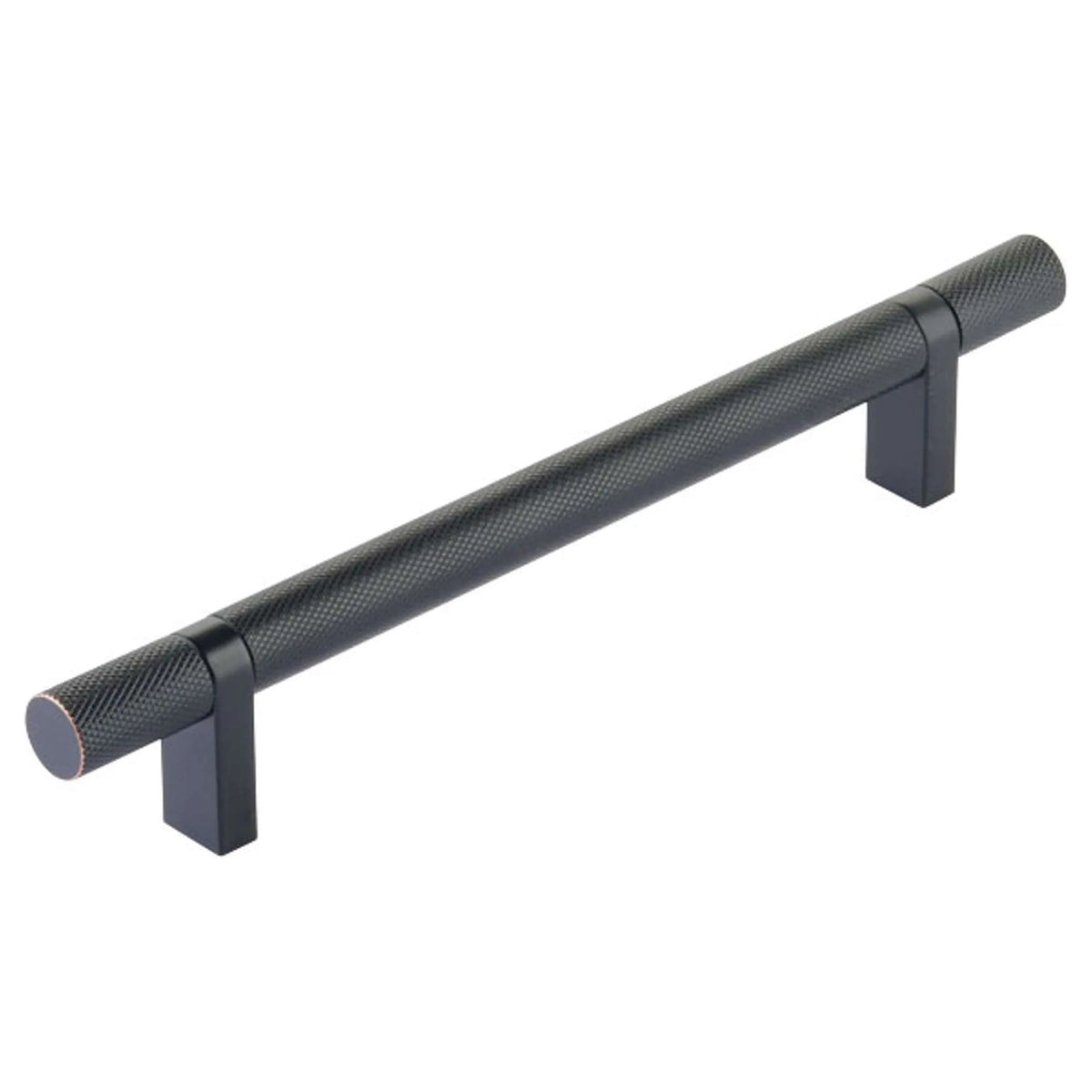 Emtek - Emtek Select Bar Cabinet Pull Knurled Bar - 84155.RCBUS10B.KNUS10B | Montreal Lighting & Hardware