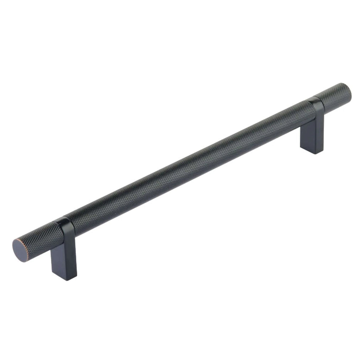 Emtek - Emtek Select Bar Cabinet Pull Knurled Bar - 84156.RCBUS10B.KNUS10B | Montreal Lighting & Hardware