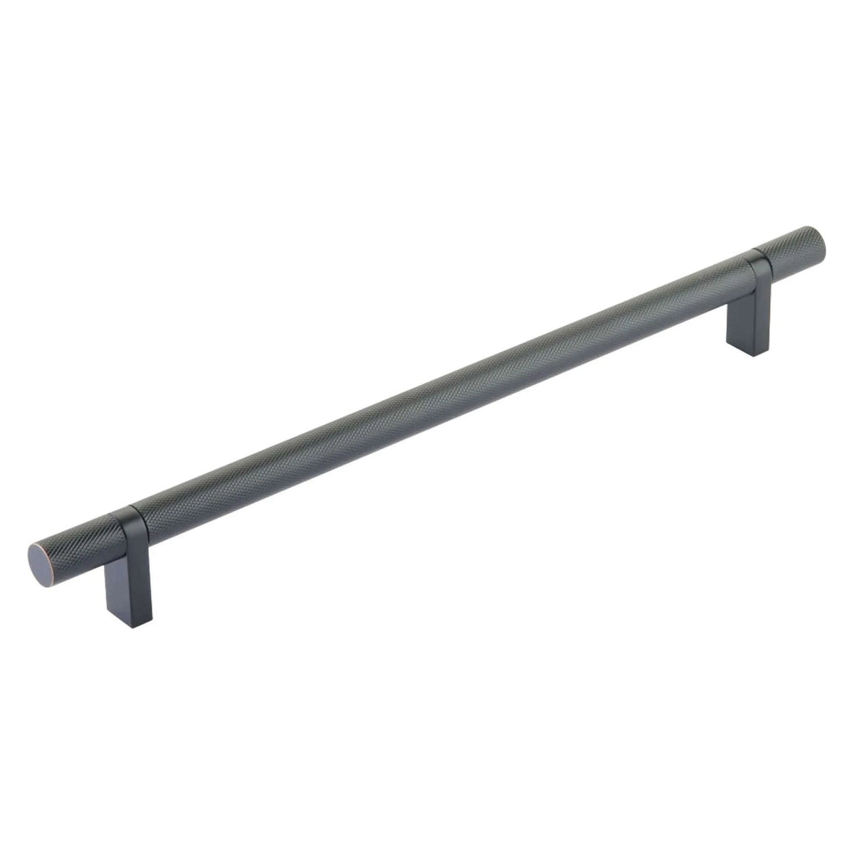 Emtek - Emtek Select Bar Cabinet Pull Knurled Bar - 84157.RCBUS10B.KNUS10B | Montreal Lighting & Hardware