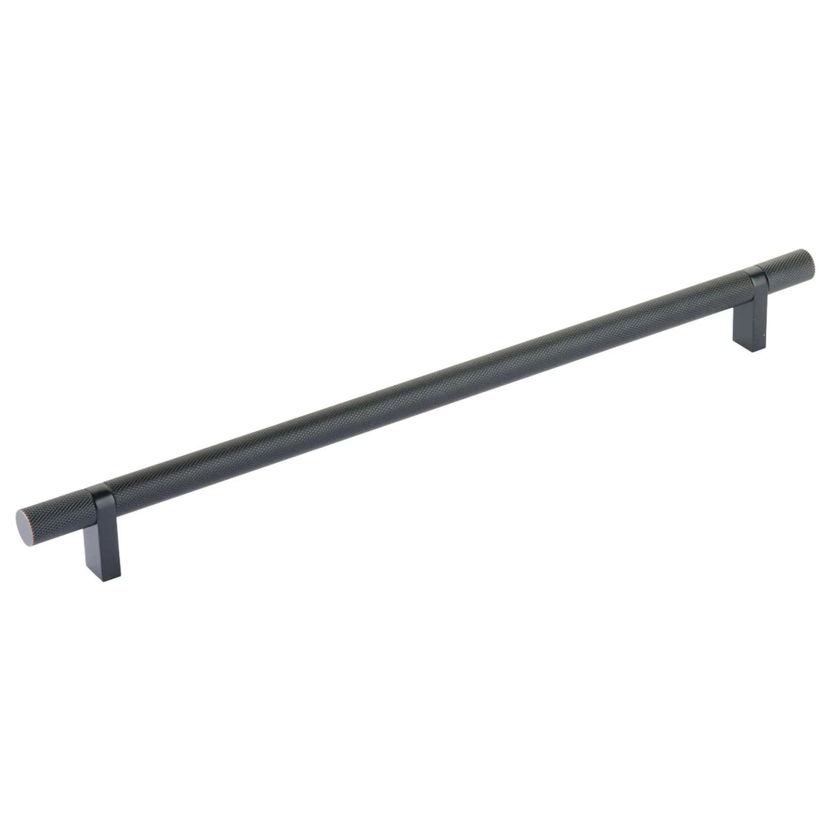 Emtek - Emtek Select Bar Cabinet Pull Knurled Bar - 84158.RCBUS10B.KNUS10B | Montreal Lighting & Hardware