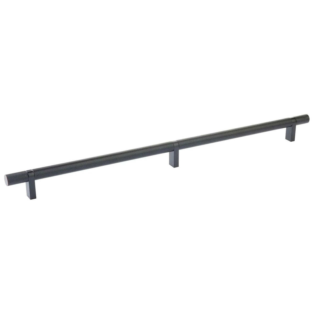 Emtek - Emtek Select Bar Cabinet Pull Knurled Bar - 84159.RCBUS10B.KNUS10B | Montreal Lighting & Hardware