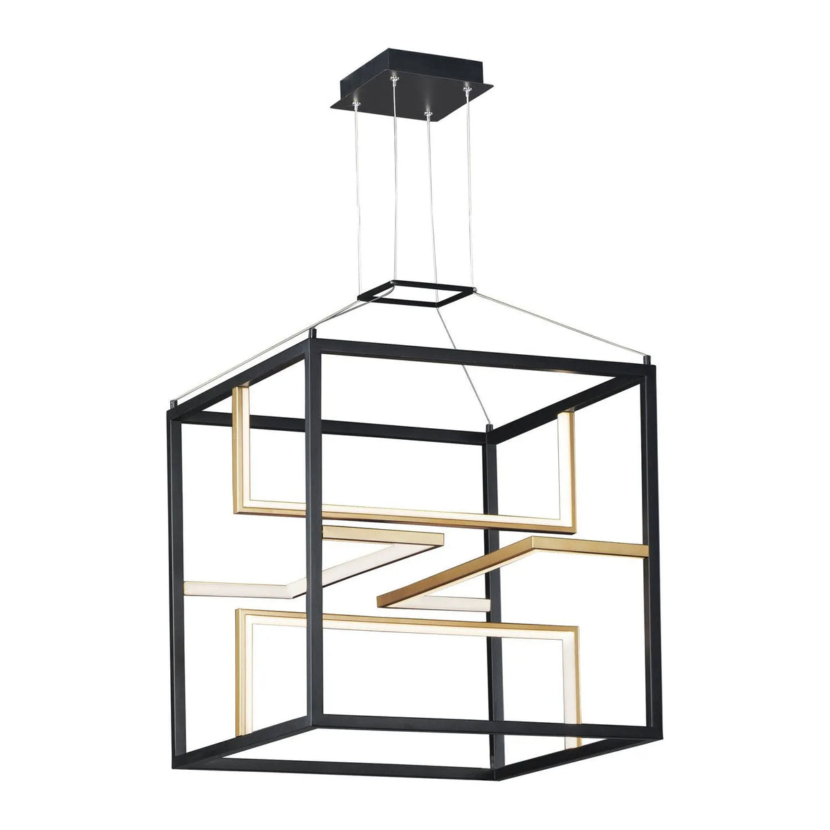 ET2 Lighting - Chamber LED Pendant - E21224-BKGLD | Montreal Lighting & Hardware