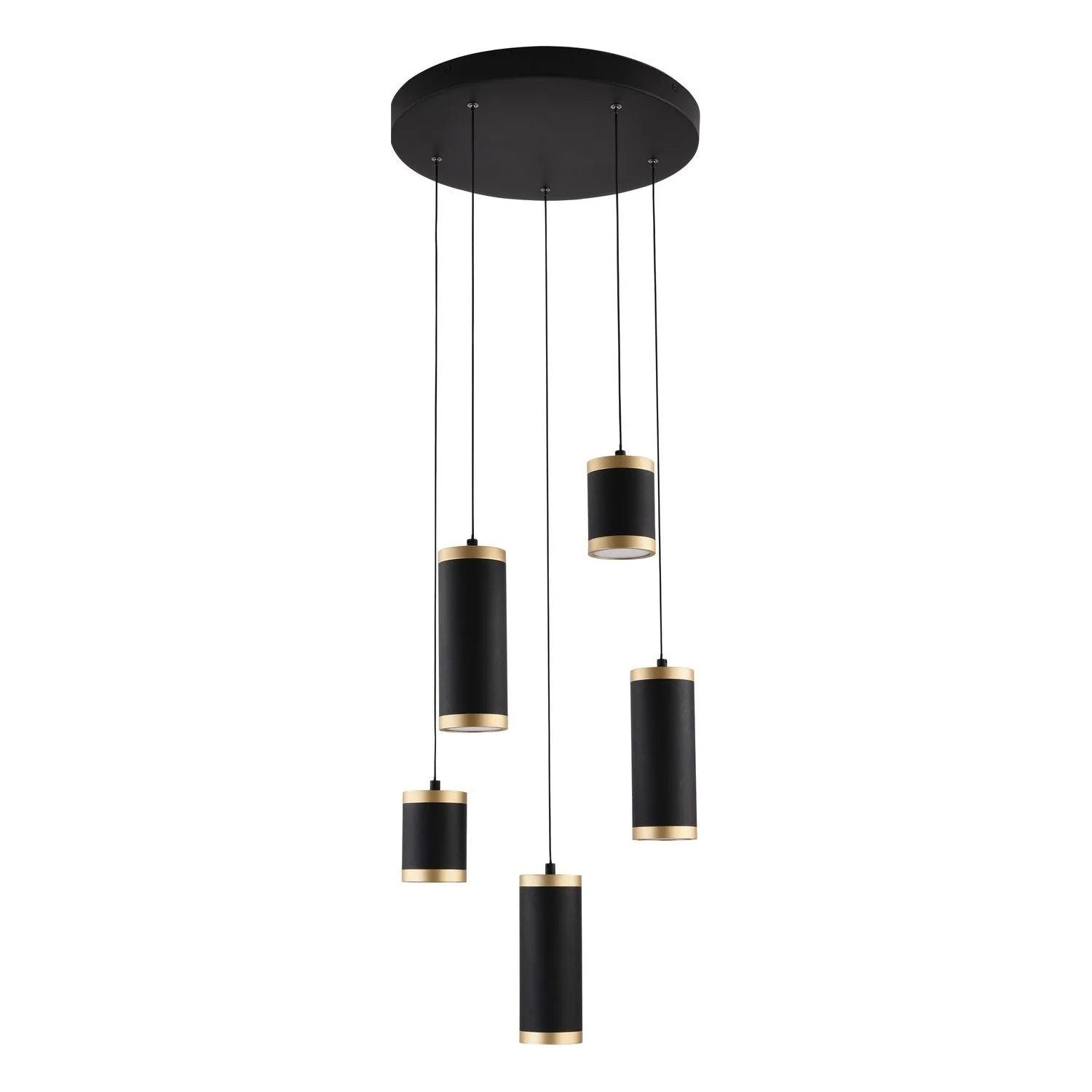 ET2 Lighting - Cuff LED Multi-Light Pendant - E22945-BKGLD | Montreal Lighting & Hardware