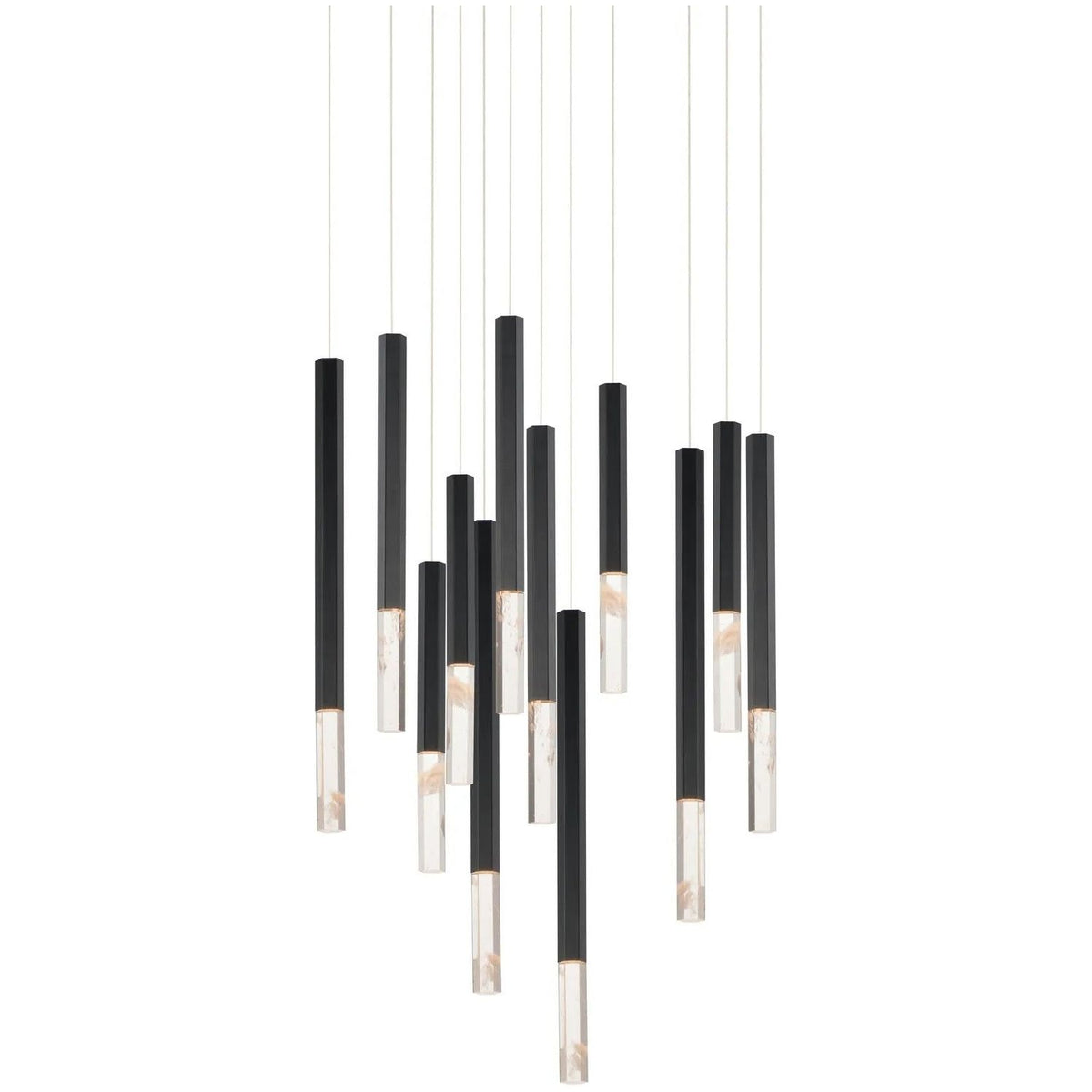 ET2 Lighting - Diaphane LED Multi-Light Pendant - E11032-95BK | Montreal Lighting & Hardware