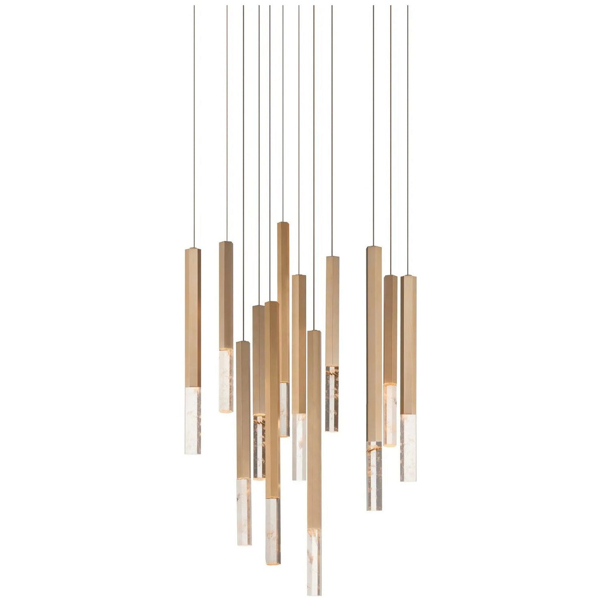 ET2 Lighting - Diaphane LED Multi-Light Pendant - E11032-95GLD | Montreal Lighting & Hardware