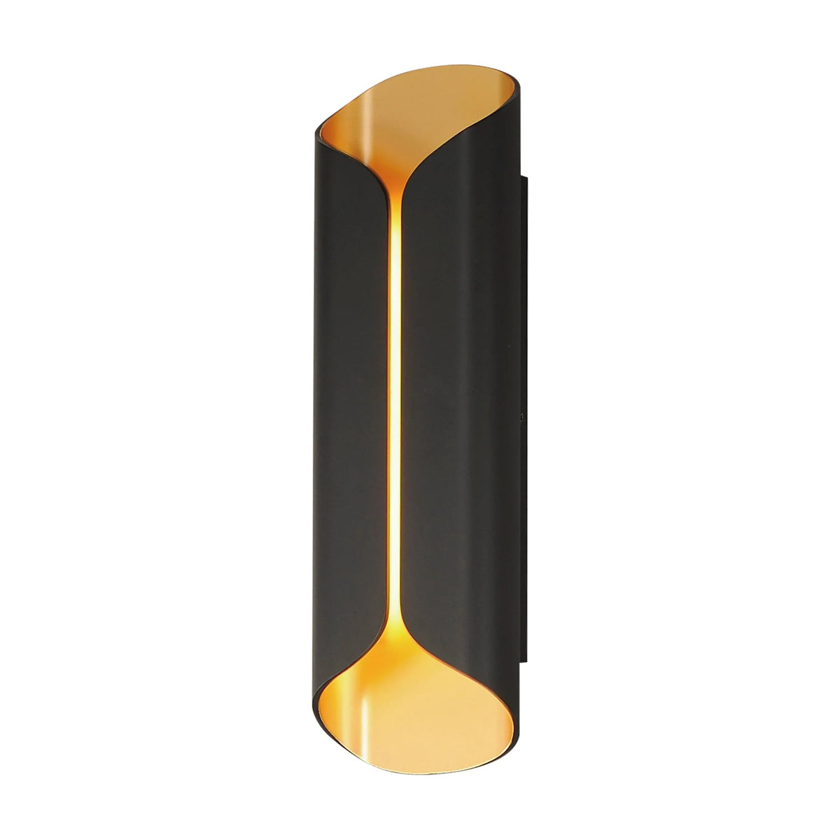 ET2 Lighting - Folio LED Outdoor Wall Sconce - E30156-BKGLD | Montreal Lighting & Hardware