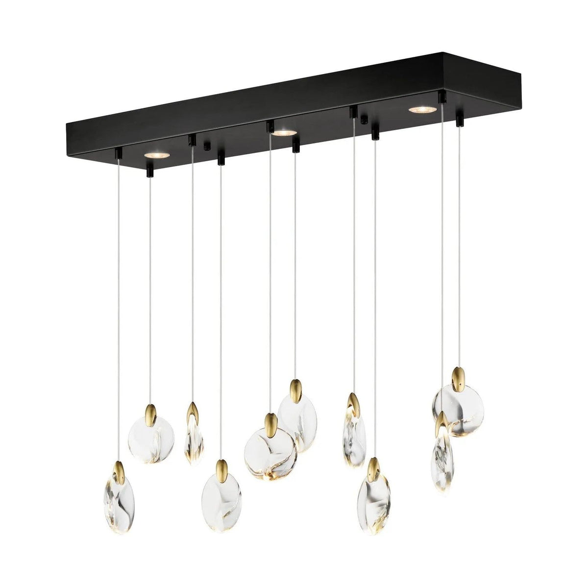 ET2 Lighting - Pebble LED Linear Pendant - E11076-122BKPG | Montreal Lighting & Hardware