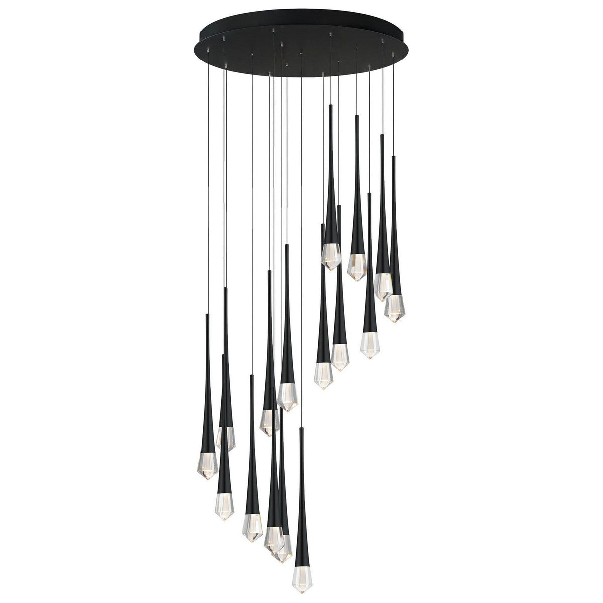 ET2 Lighting - Pierce LED Chandelier - E24230-122BK | Montreal Lighting & Hardware