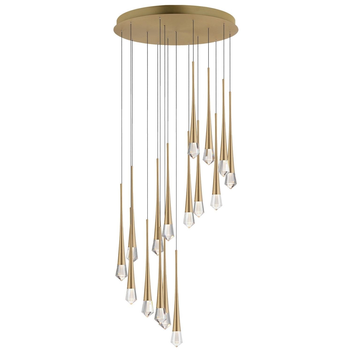 ET2 Lighting - Pierce LED Chandelier - E24230-122GLD | Montreal Lighting & Hardware