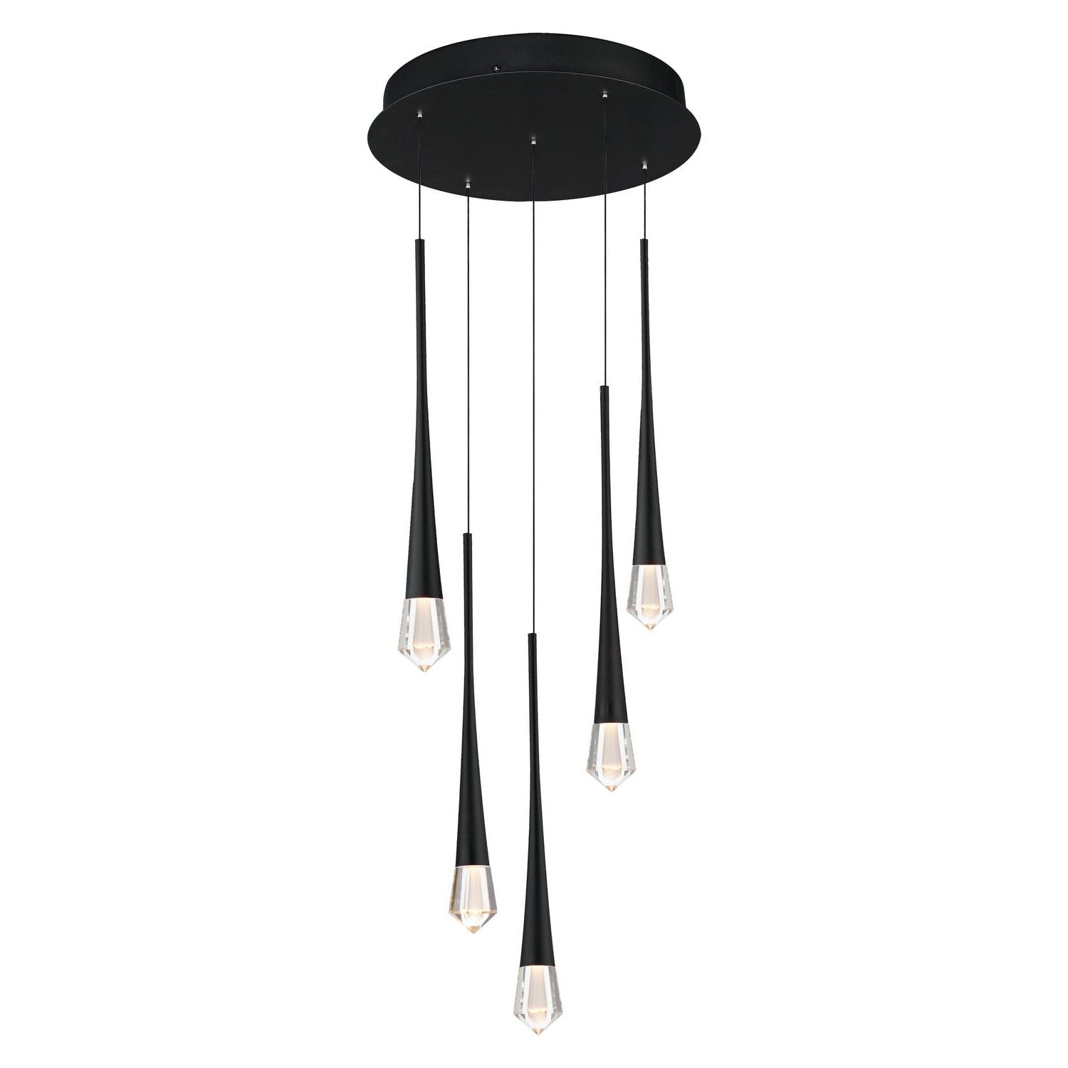 ET2 Lighting - Pierce LED Multi-Light Pendant - E24225-122BK | Montreal Lighting & Hardware