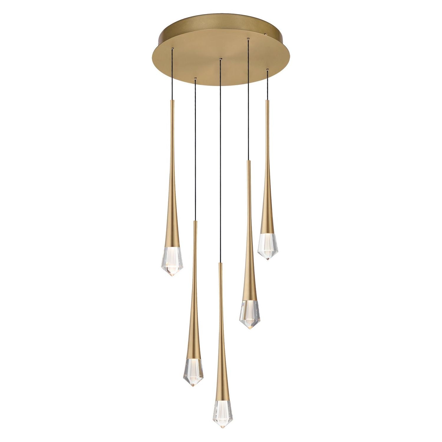 ET2 Lighting - Pierce LED Multi-Light Pendant - E24225-122GLD | Montreal Lighting & Hardware