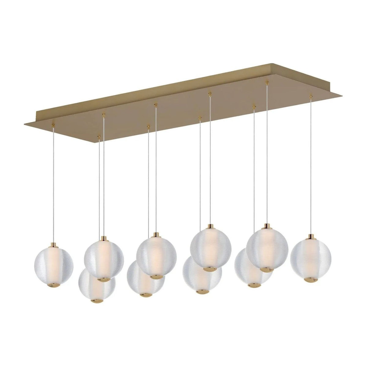 ET2 Lighting - Rhythm LED Linear Pendant - E24648-144GLD | Montreal Lighting & Hardware