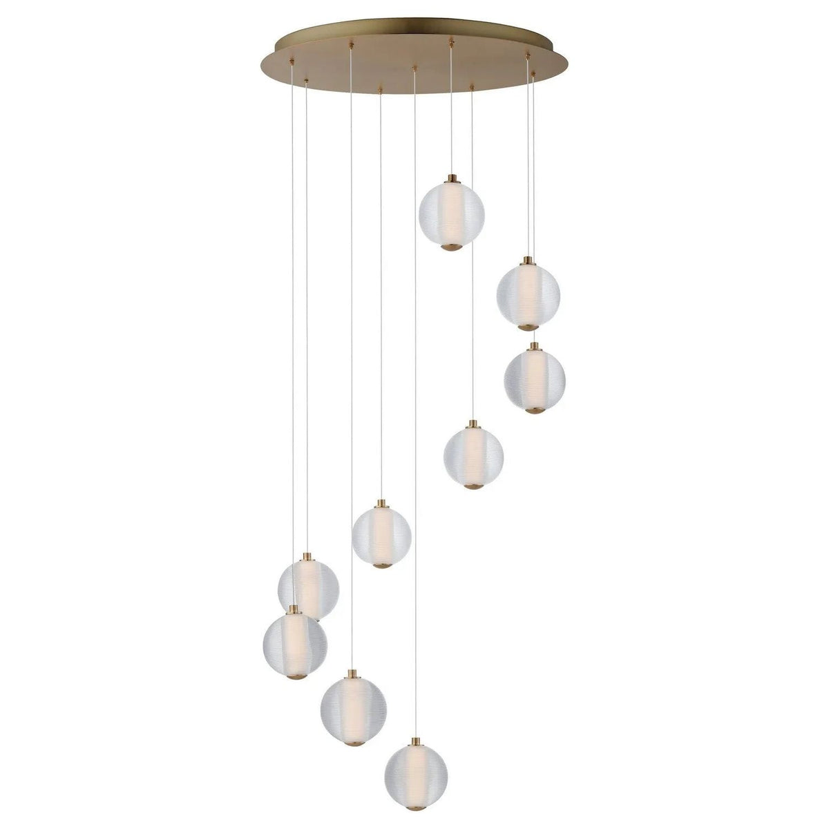 ET2 Lighting - Rhythm LED Multi-Light Pendant - E24646-144GLD | Montreal Lighting & Hardware