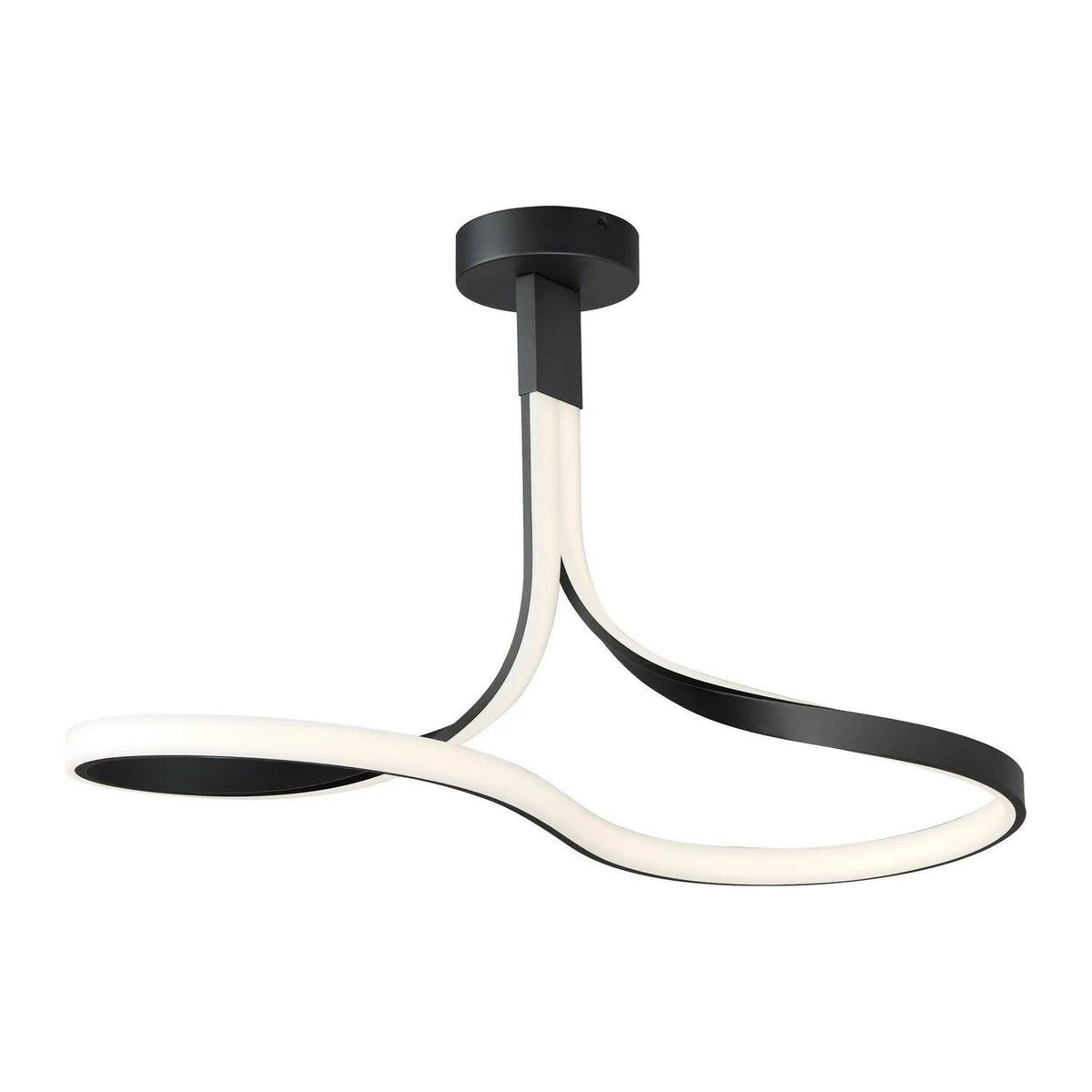 ET2 Lighting - Serpentine LED Semi-Flush Mount - E30660-BK | Montreal Lighting & Hardware