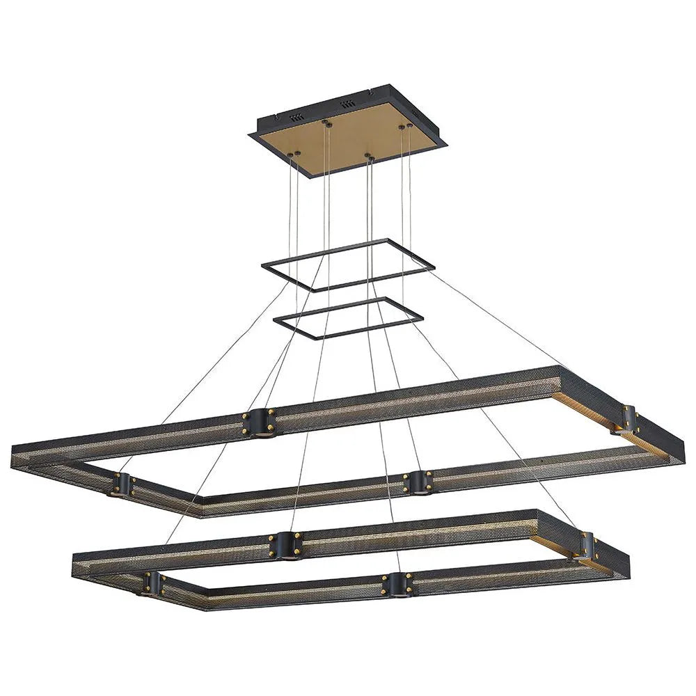 Eurofase - Admiral 2-Tier LED Rectangular Chandelier - 37061-012 | Montreal Lighting & Hardware