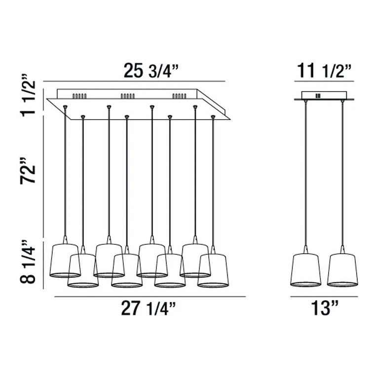 Eurofase - Borto LED Chandelier - 28163-015 | Montreal Lighting & Hardware