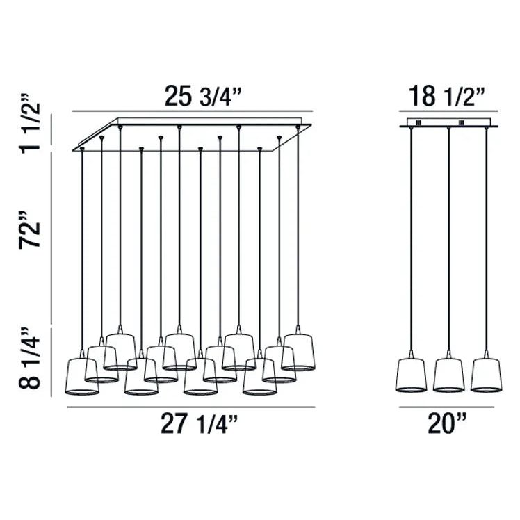 Eurofase - Borto LED Chandelier - 28163-015 | Montreal Lighting & Hardware