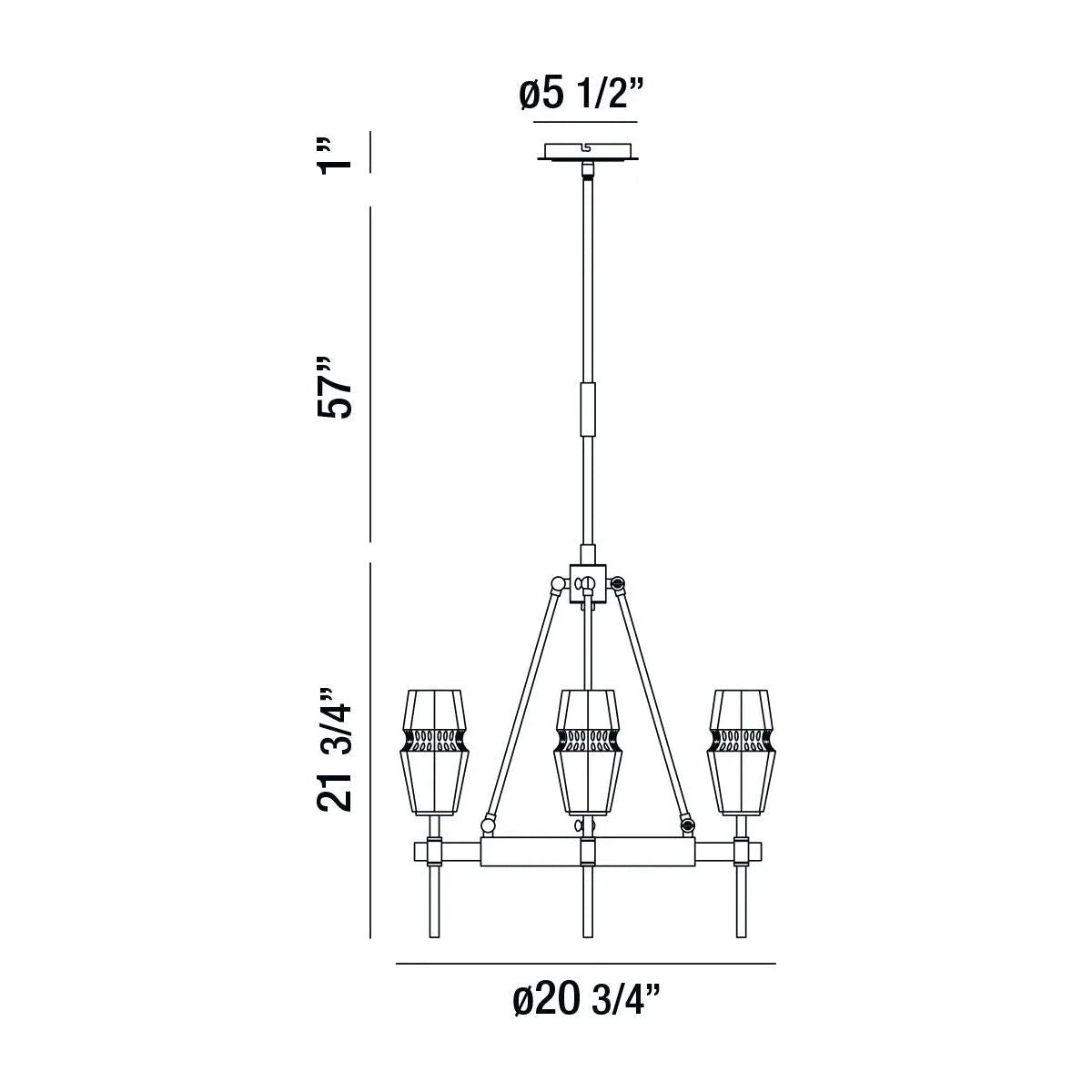 Eurofase - Gladstone Chandelier - 35940-012 | Montreal Lighting & Hardware