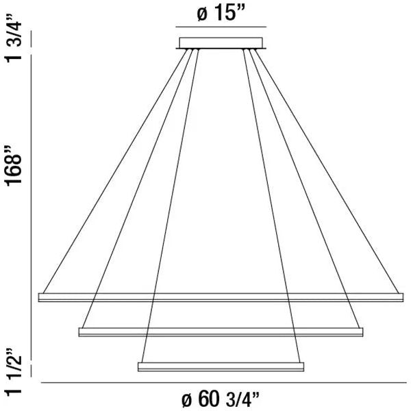 Eurofase - Spunto 3-Tier LED Chandelier - 31474-016 | Montreal Lighting & Hardware