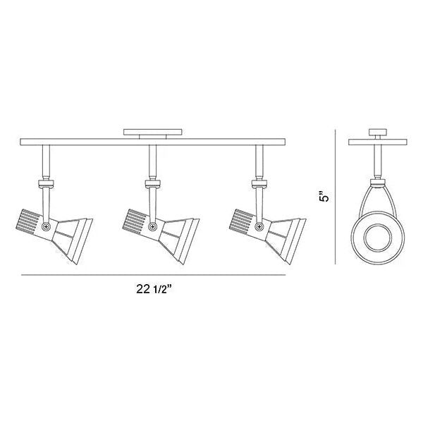 Eurofase - Vortex Track Fixture - TK-3VTX3-02 | Montreal Lighting & Hardware