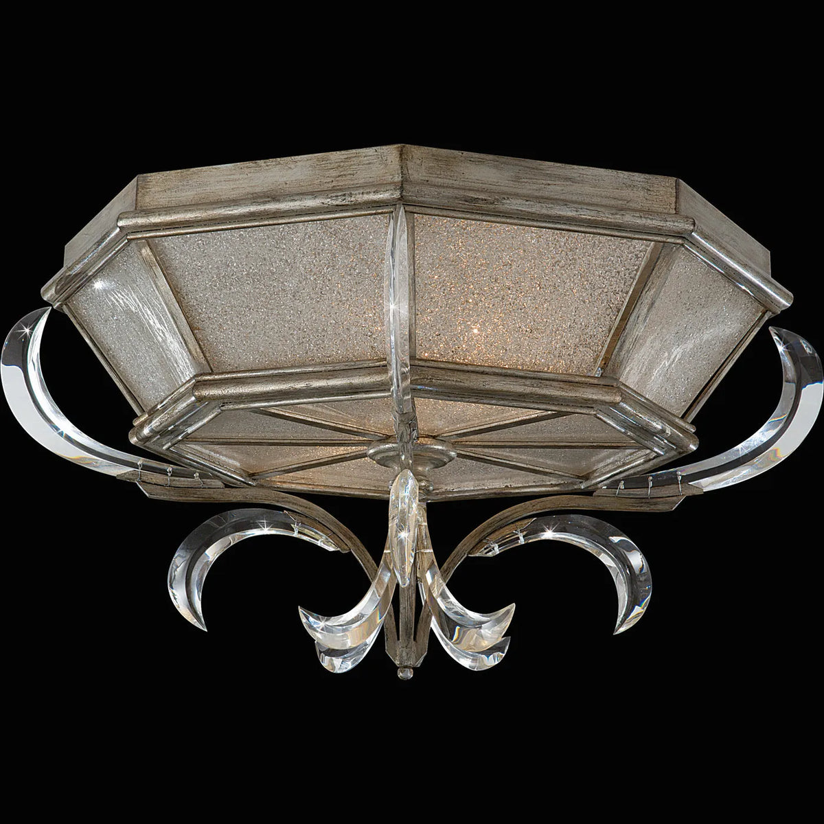 Fine Art Handcrafted Lighting - Beveled Arcs 26-Inch Two Light Flush Mount - 704240-SF3 | Montreal Lighting & Hardware