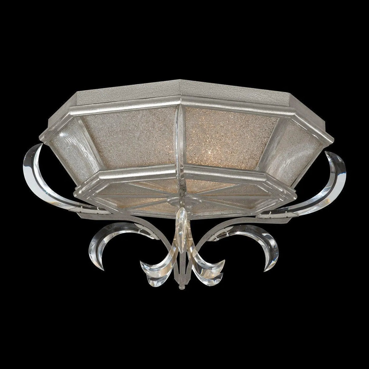 Fine Art Handcrafted Lighting - Beveled Arcs 26-Inch Two Light Flush Mount - 704240-SF4 | Montreal Lighting & Hardware