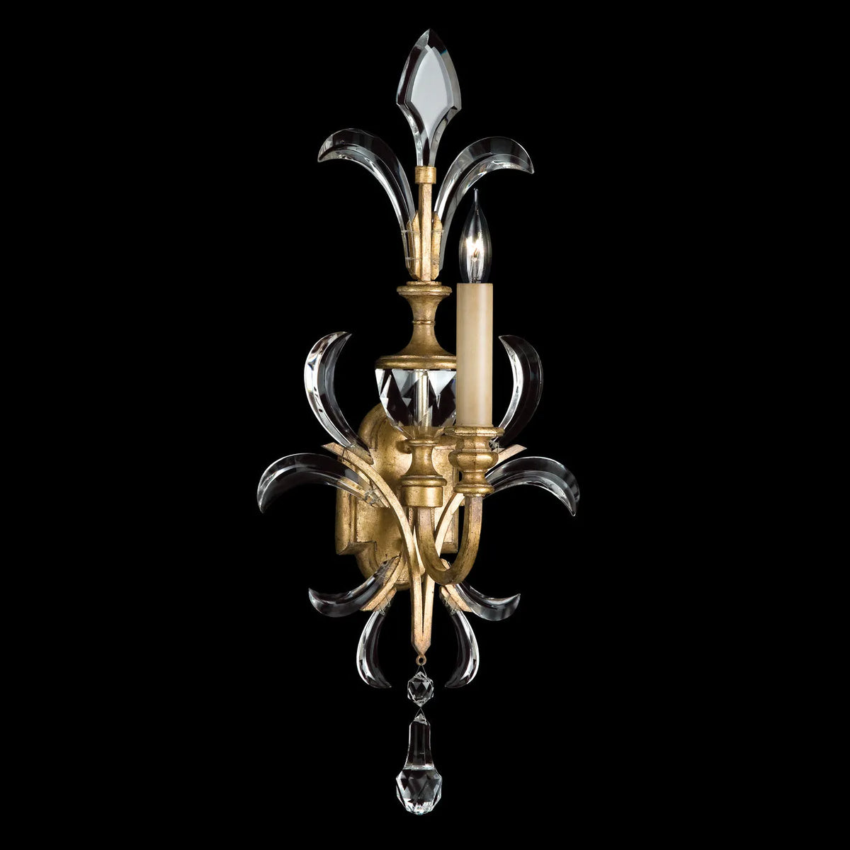 Fine Art Handcrafted Lighting - Beveled Arcs 29-Inch One Light Wall Sconce - 704950-SF3 | Montreal Lighting & Hardware