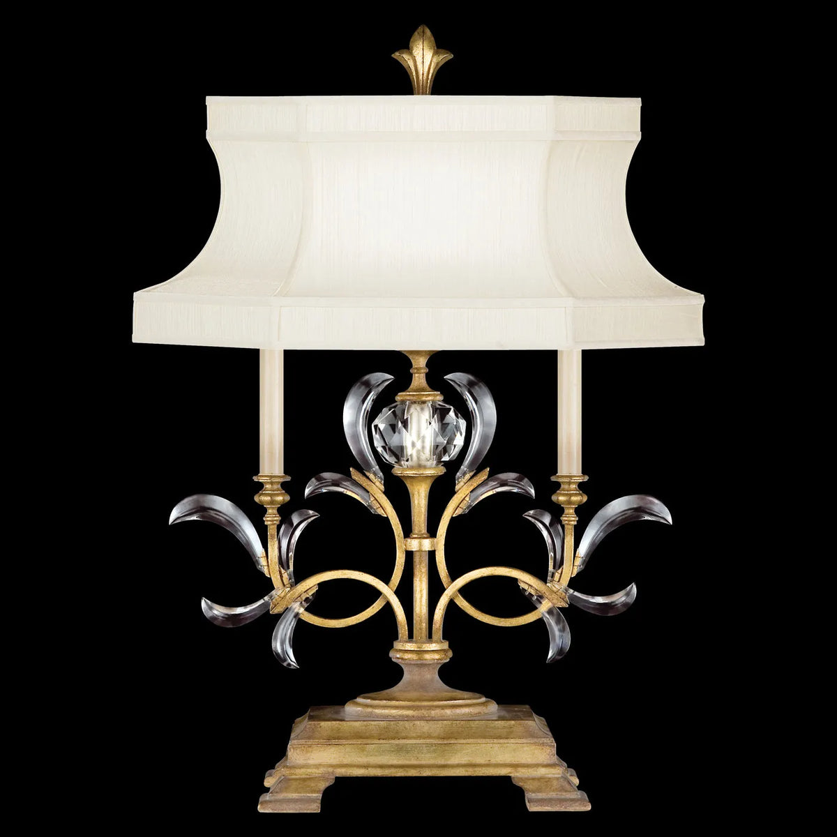 Fine Art Handcrafted Lighting - Beveled Arcs 34-Inch One Light Table Lamp - 737910-SF3 | Montreal Lighting & Hardware