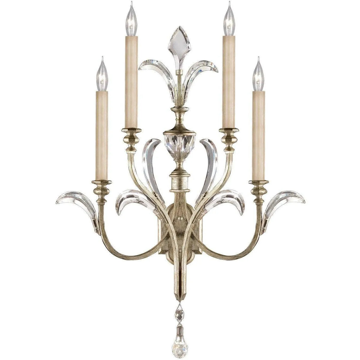 Fine Art Handcrafted Lighting - Beveled Arcs 36-Inch Four Light Wall Sconce - 738650ST | Montreal Lighting & Hardware