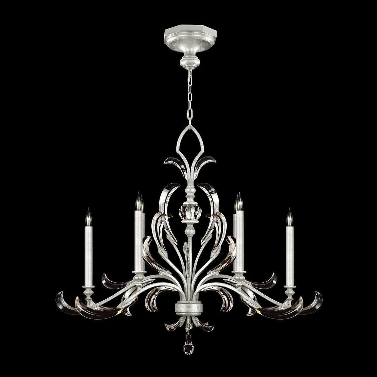 Fine Art Handcrafted Lighting - Beveled Arcs 44-Inch Six Light Chandelier - 739240-SF4 | Montreal Lighting & Hardware