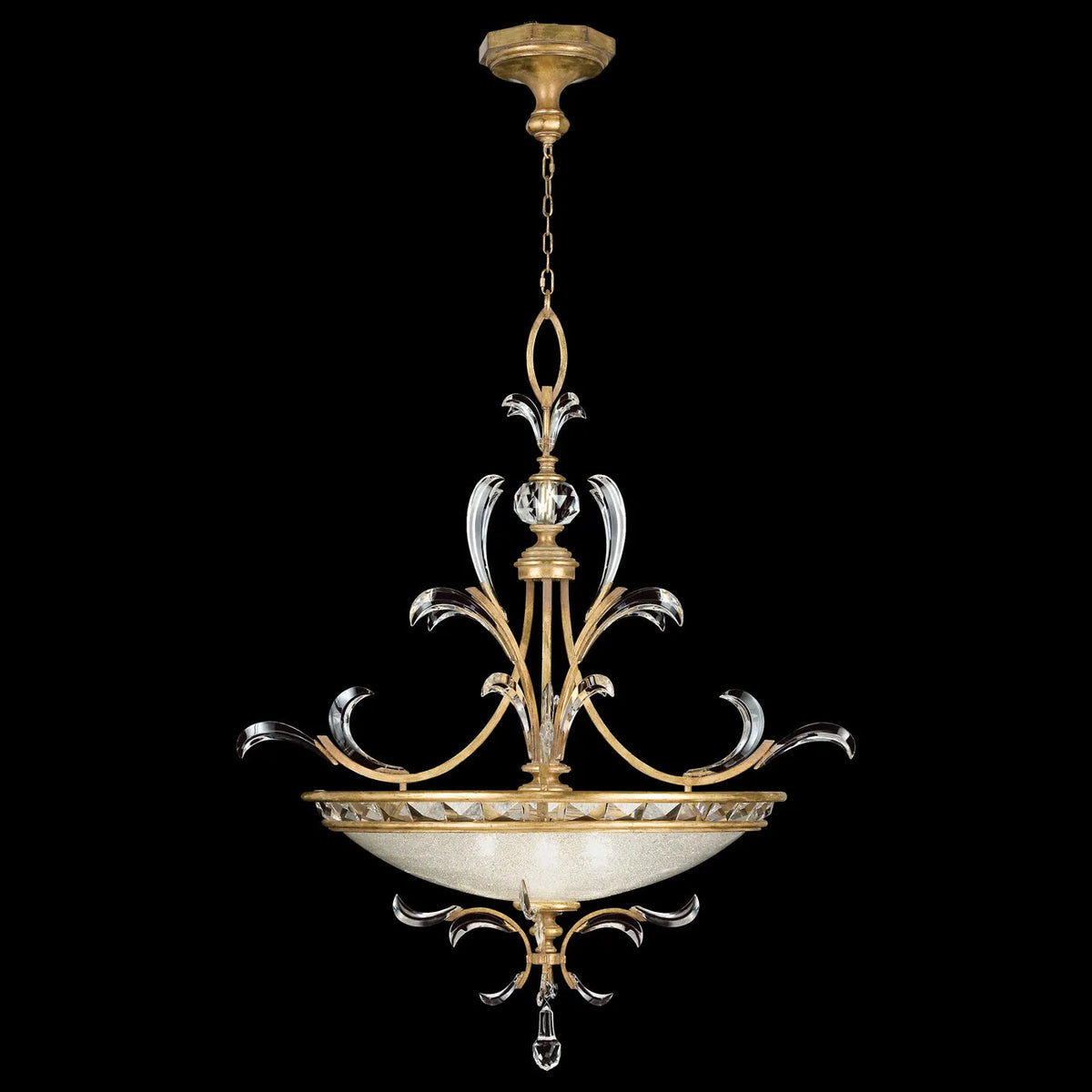 Fine Art Handcrafted Lighting - Beveled Arcs 44-Inch Three Light Pendant - 704440-SF3 | Montreal Lighting & Hardware