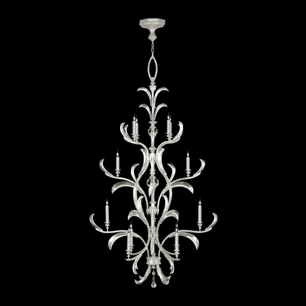 Fine Art Handcrafted Lighting - Beveled Arcs 48-Inch 16 Light Chandelier - 704040-SF4 | Montreal Lighting & Hardware