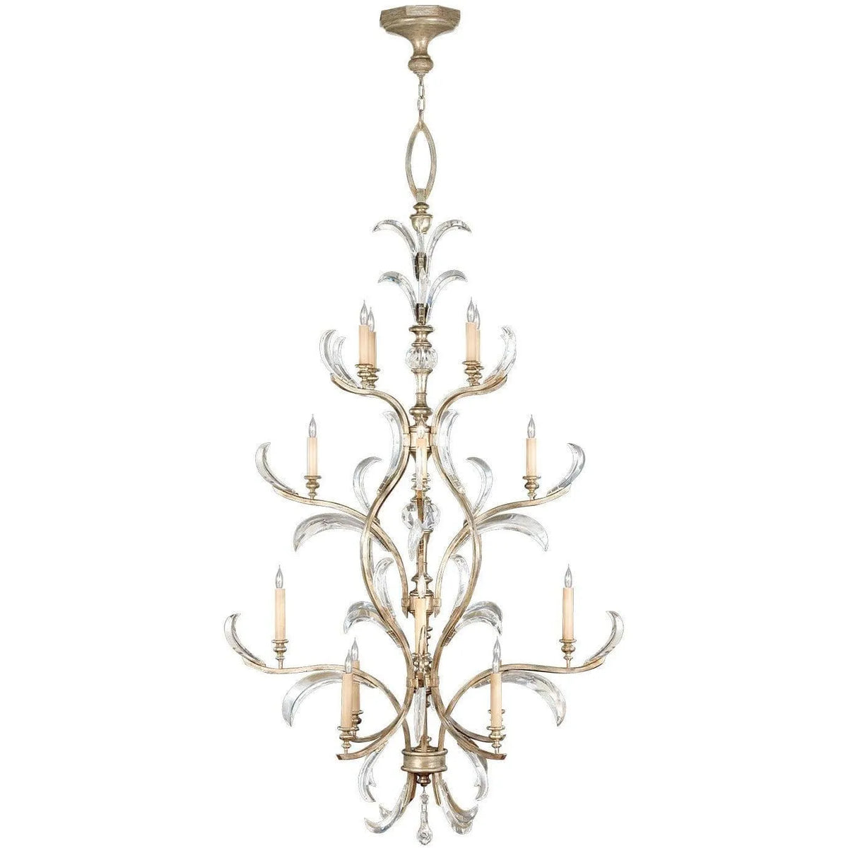 Fine Art Handcrafted Lighting - Beveled Arcs 48-Inch 16 Light Chandelier - 704040ST | Montreal Lighting & Hardware