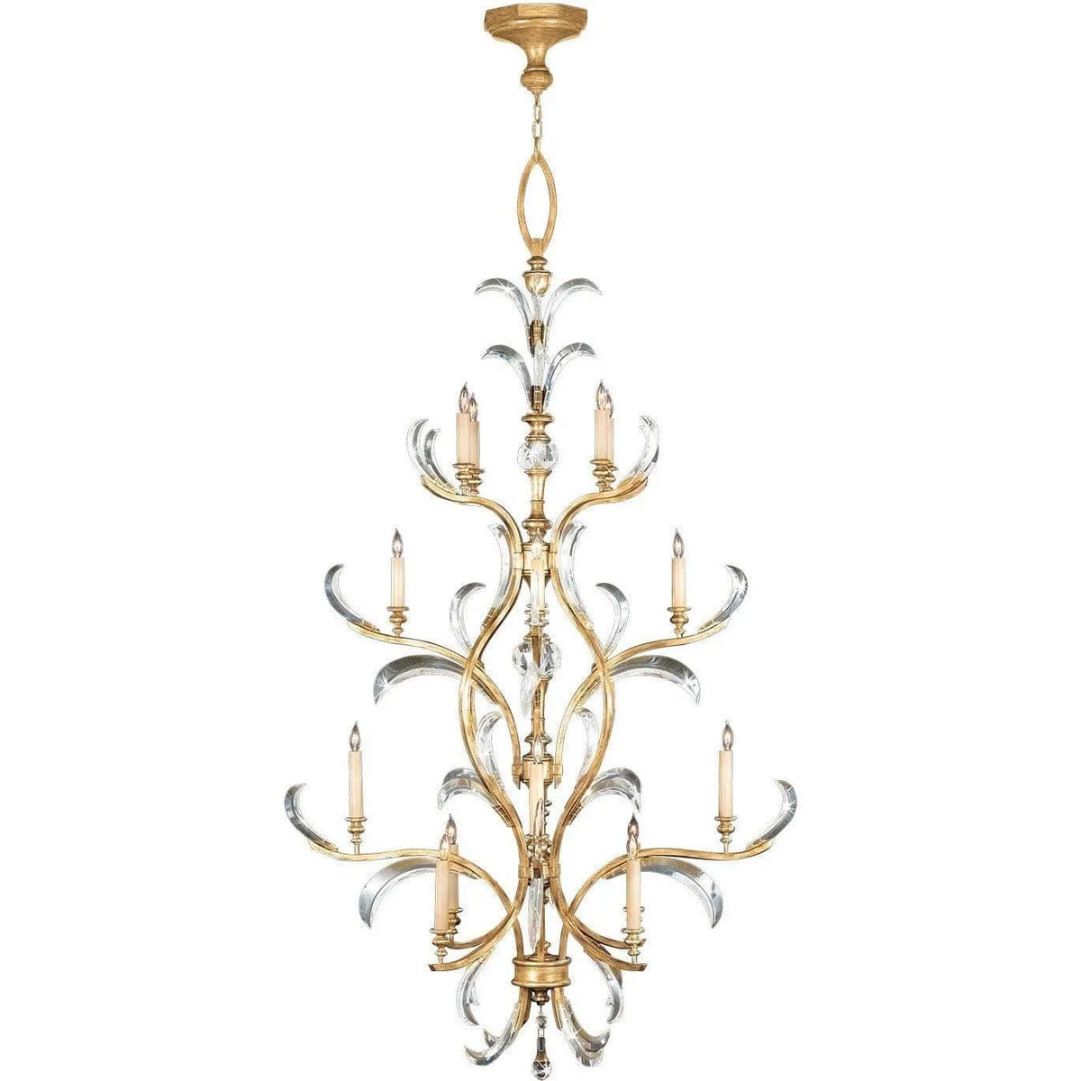 Fine Art Handcrafted Lighting - Beveled Arcs 48-Inch 16 Light Chandelier - 762940ST | Montreal Lighting & Hardware