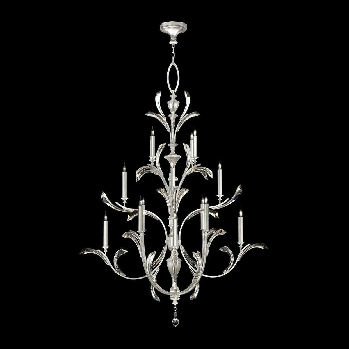 Fine Art Handcrafted Lighting - Beveled Arcs 56-Inch 16 Light Chandelier - 702040-SF4 | Montreal Lighting & Hardware