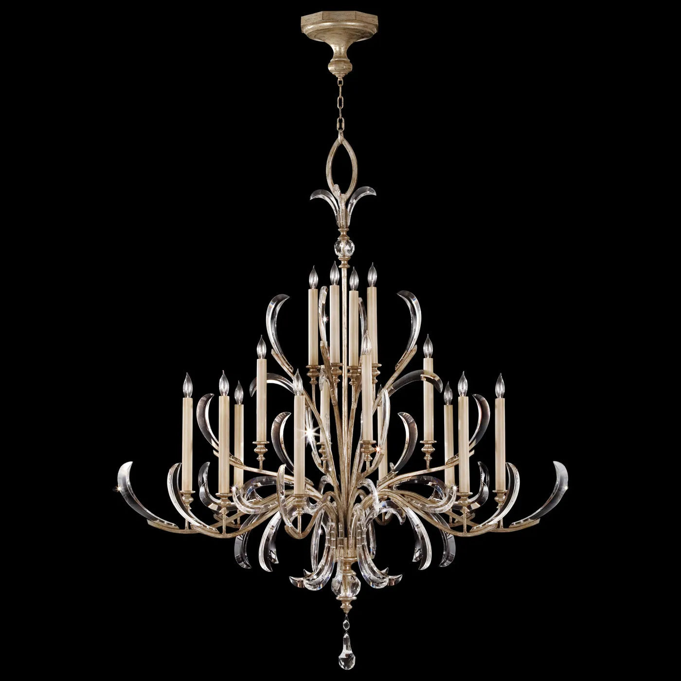 Fine Art Handcrafted Lighting - Beveled Arcs 58-Inch 16 Light Chandelier - 739640-SF3 | Montreal Lighting & Hardware