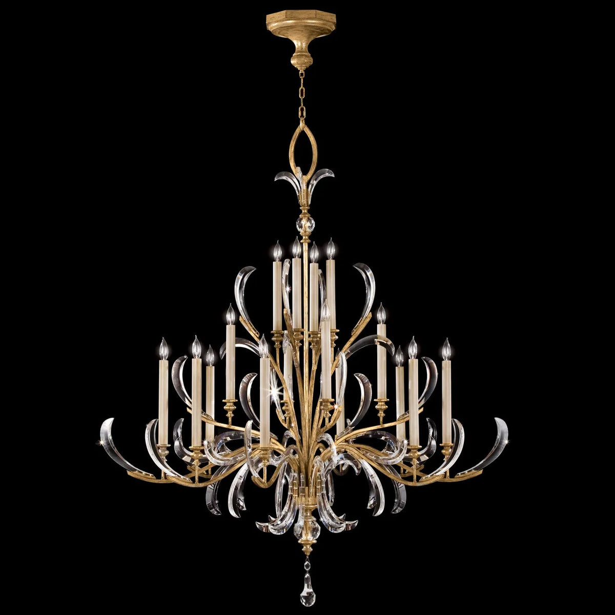 Fine Art Handcrafted Lighting - Beveled Arcs 58-Inch 16 Light Chandelier - 739640-SF3 | Montreal Lighting & Hardware