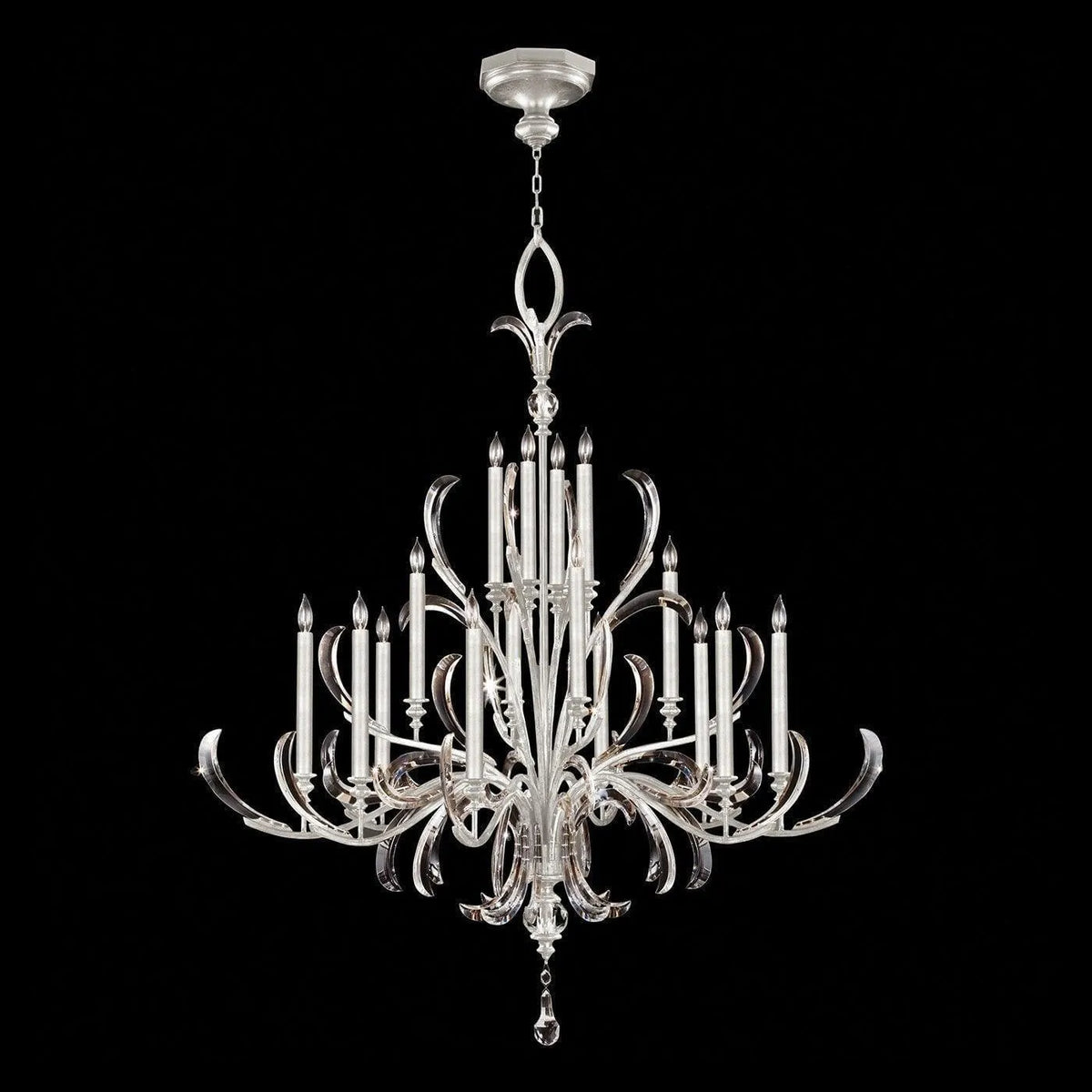 Fine Art Handcrafted Lighting - Beveled Arcs 58-Inch 16 Light Chandelier - 739640-SF4 | Montreal Lighting & Hardware