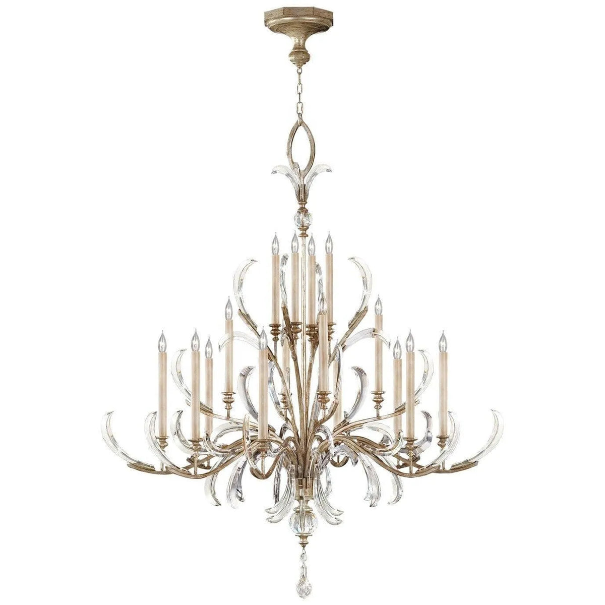 Fine Art Handcrafted Lighting - Beveled Arcs 58-Inch 16 Light Chandelier - 739640ST | Montreal Lighting & Hardware