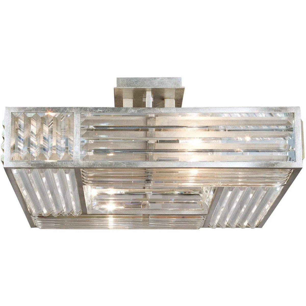 Fine Art Handcrafted Lighting - Crystal Enchantment 25-Inch Four Light Semi-Flush Mount - 811640ST | Montreal Lighting & Hardware