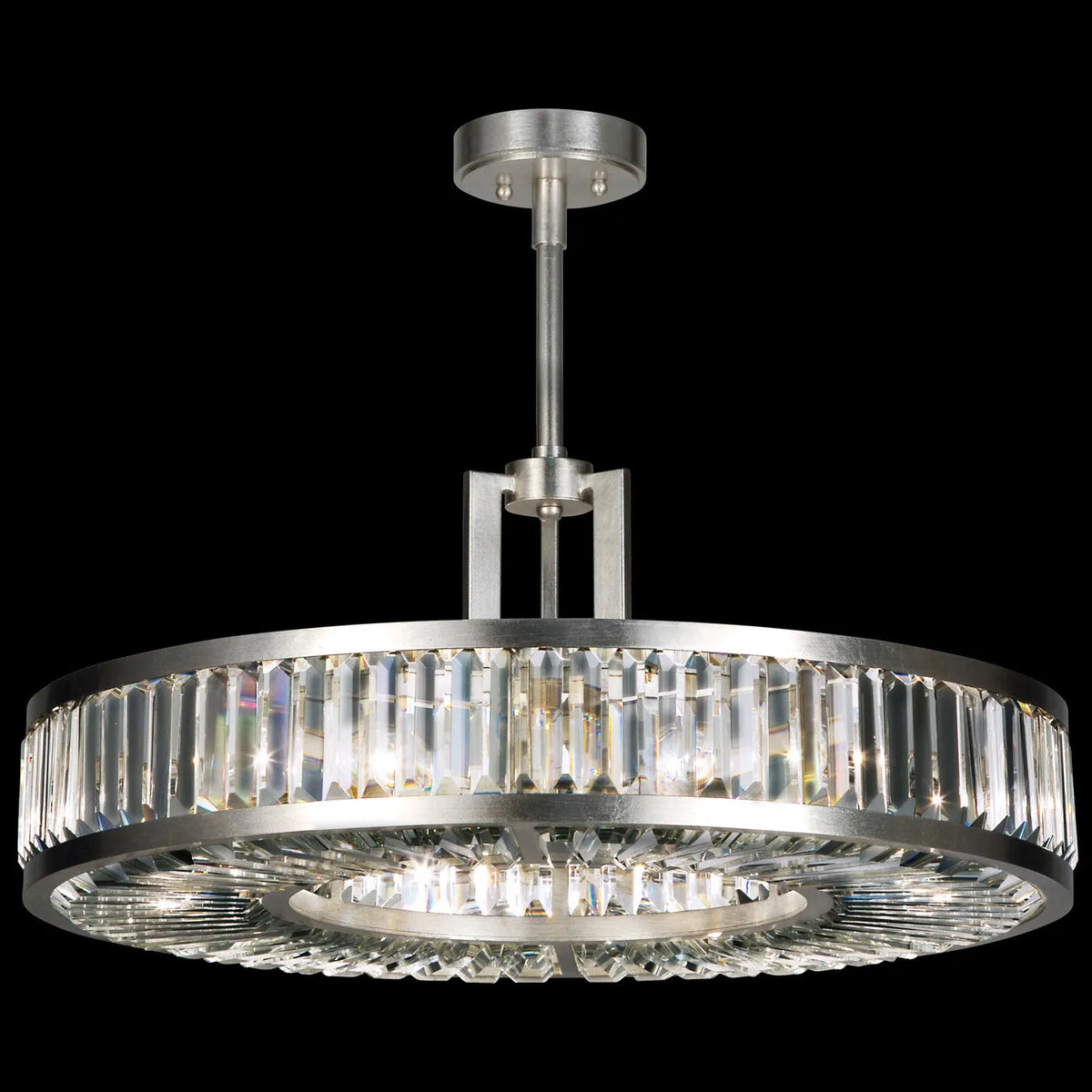 Fine Art Handcrafted Lighting - Crystal Enchantment 29-Inch Six Light Pendant - 815840-2ST | Montreal Lighting & Hardware